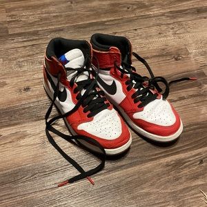 USED Air Jordan 1 Retro High OG Origin Story, Spider Man 2018